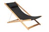 Traditional Teak KATE relax chair / loungestoel (zwart)