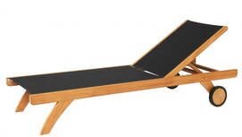 Traditional Teak KATE lounger / ligbed (zwart)