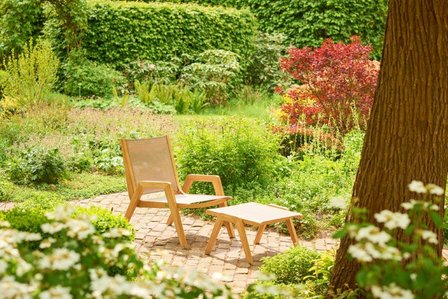 Traditional Teak KATE Lazy lounge stoel (zwart)