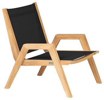 Traditional Teak KATE Lazy lounge stoel (zwart)