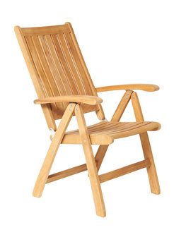 Traditional Teak VICTORIA recliner / verstelbare stoel