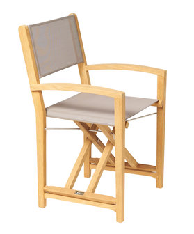 Traditional Teak KATE director chair (taupe)