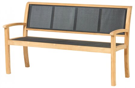 Traditional Teak KATE tuinbank 150 cm (zwart)