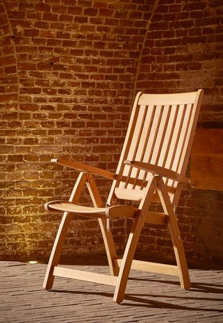 Traditional Teak ALEXIA recliner / verstelbare stoel