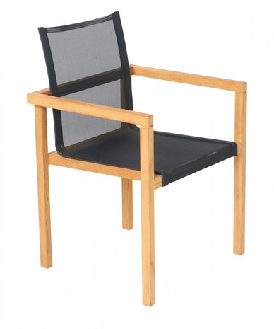 Traditional Teak NOAH stacking chair / stapelstoel (zwart)