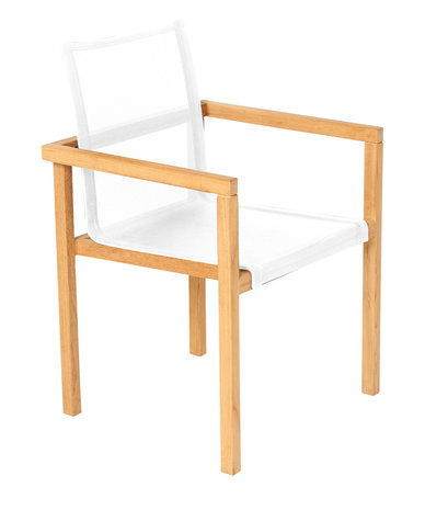 Traditional Teak NOAH stacking chair / stapelstoel (wit)