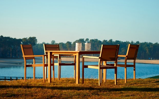 Traditional Teak KATE stacking chair / stapelstoel (taupe)