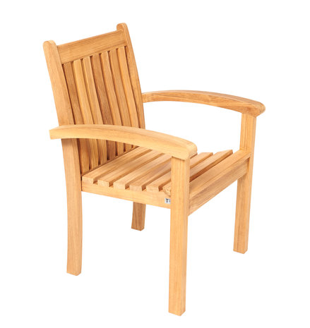 Traditional Teak VICTORIA stacking chair / stapelstoel