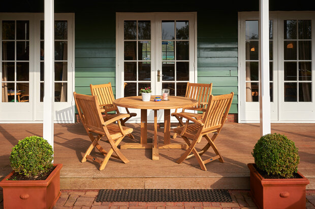 Traditional Teak WILLIAM tuintafel Ø 100 cm