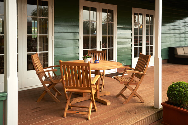 Traditional Teak WILLIAM tuintafel Ø 130 cm