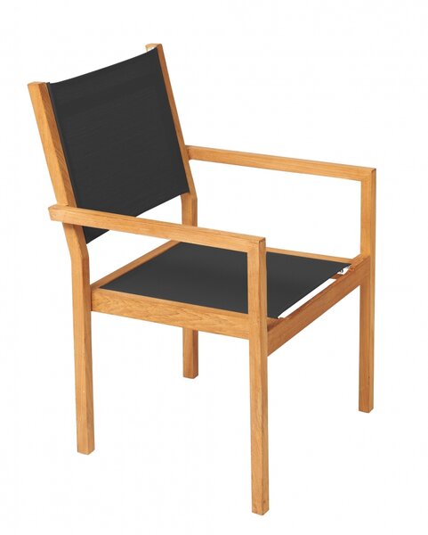 Traditional Teak KATE stacking chair / stapelstoel (zwart)