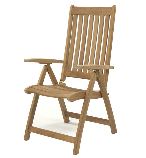 Teak &amp; Garden OCEAN Recliner / verstelbare stoel (RVS beslag)
