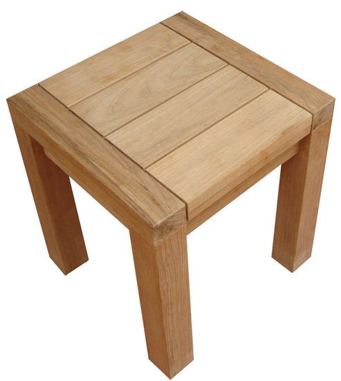 Traditional Teak MAXIMA hocker / bijzettafel 38 x 40 cm