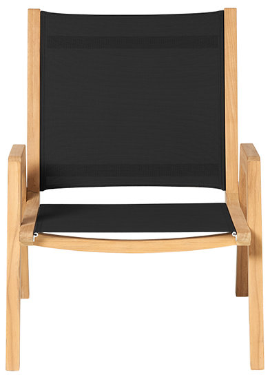Traditional Teak KATE Lazy lounge stoel (zwart)