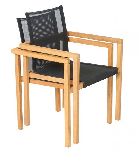 Traditional Teak NOAH stacking chair / stapelstoel (zwart)