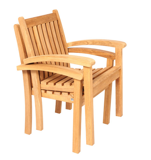 Traditional Teak VICTORIA stacking chair / stapelstoel
