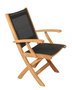 Traditional Teak KATE folding armchair / klapstoel (zwart)
