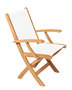 Traditional Teak KATE folding armchair / klapstoel (wit)