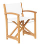 Traditional Teak KATE director chair (wit)