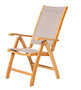 Traditional Teak KATE recliner / verstelbare stoel (taupe)