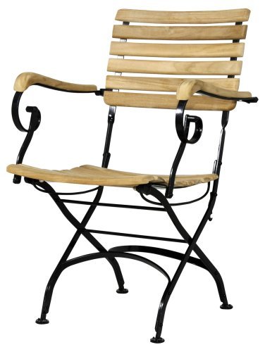 Zebra Florence Bistro klapstoel met armleuning 2219-S - Teakhouten klapstoel - Teak & Garden